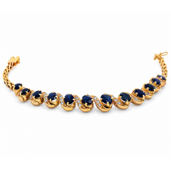 Pre Owned 9ct Sapphire and Diamond Bracelet ZB894